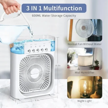 3 In 1 Desk Cooling Fan Spray Fan