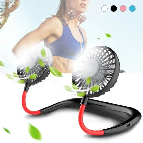 Portable Hanging Neck Fan for Kitchen, Travel & Outdoor - Image 3
