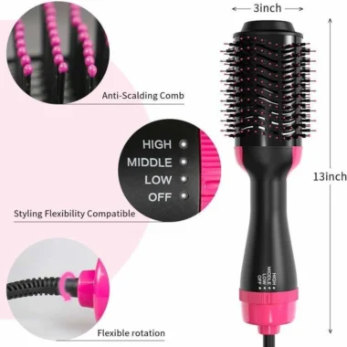 Hair Dryer Brush - One Step Hair & Blow Dryer - Hot air brush 3 in 1 one step