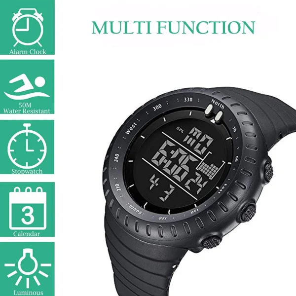 Digital Watch - Casual Watch - Sport Watch - Round Shape Watch - Image 2