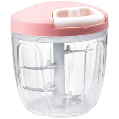 Spin Chopper 5 Blades 900ml - Manual Hand Pull Food Processor for Vegetables & Fruits