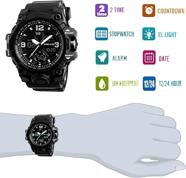 Digital Watch - LED Military Digital Watch - Casual Watch - Image 5