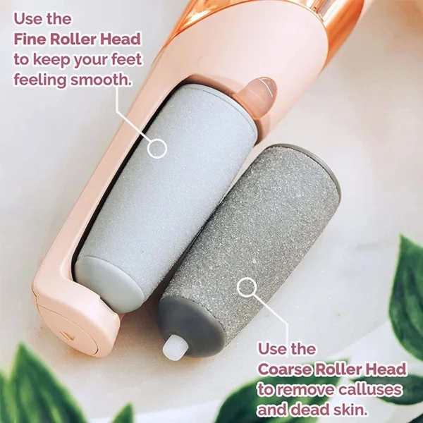Electric Callus Remover for Feet - 2-in-1 Rechargeable Foot File Pedicure Tool for Dead Skin, Cracked Heels - Image 5